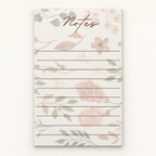 Soft Botanical decorative notepad design