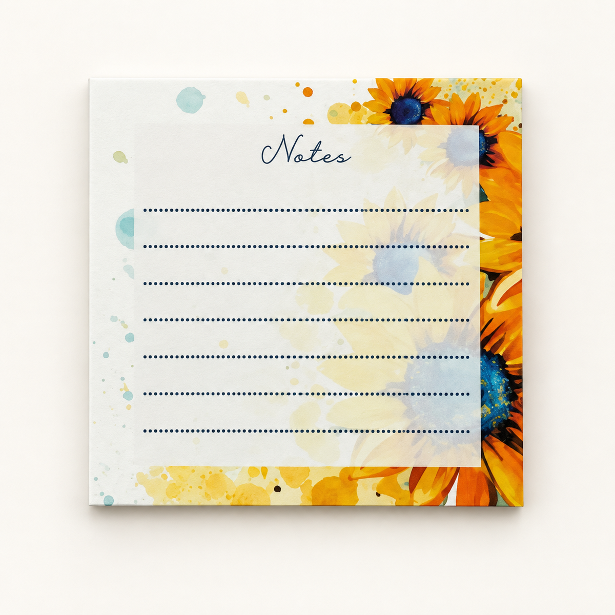 Sunflowers decorative notepad design
