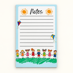 Sunshine Friends decorative notepad design