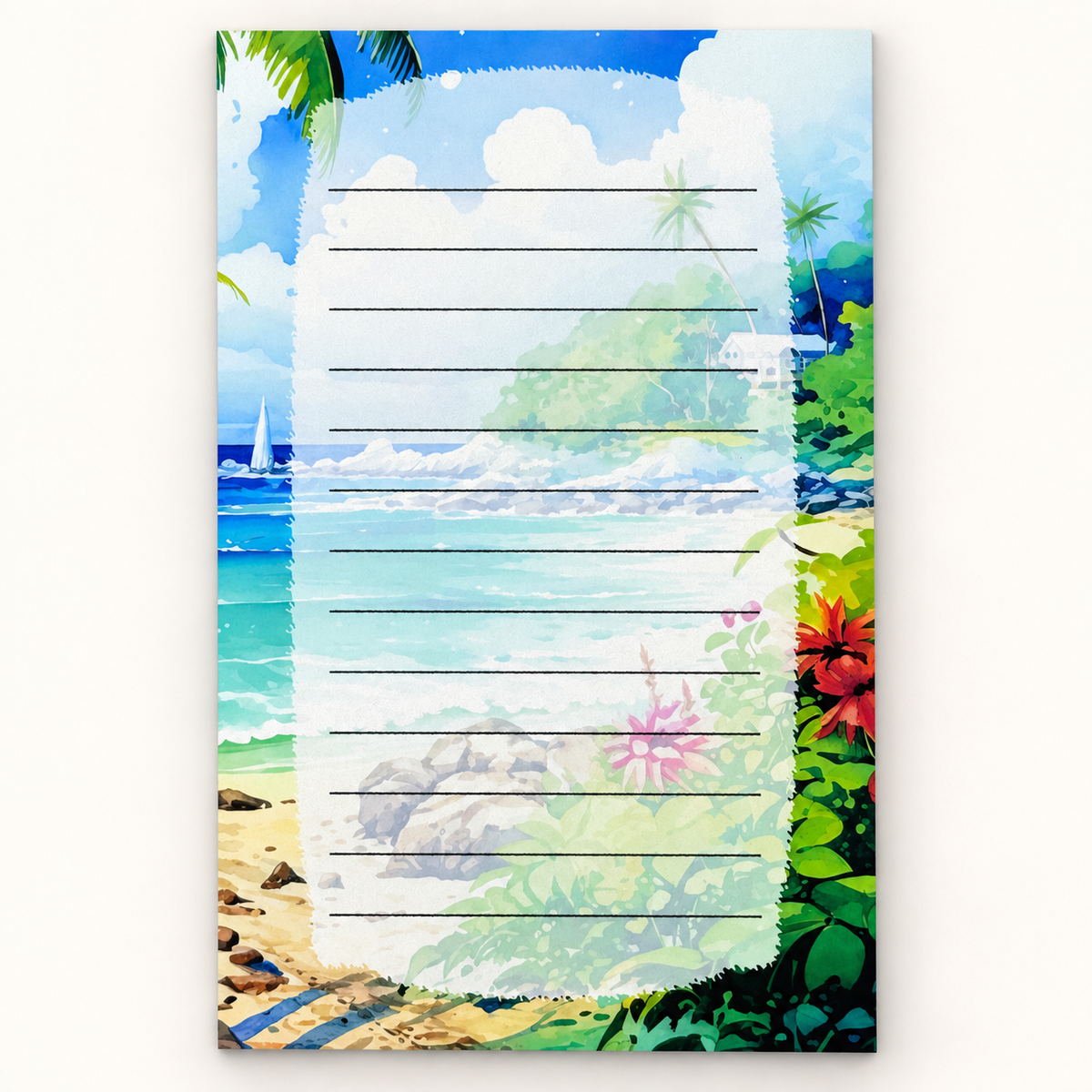 Tropical Coast decorative notepad design