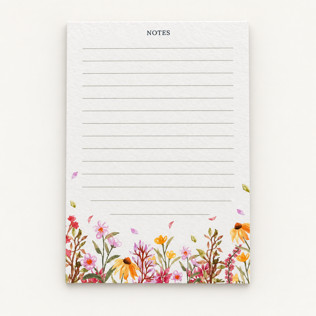 Wildflower Meadow decorative notepad design
