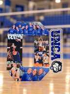 Blue O custom layered acrylic photo keepsake with personalized side panel